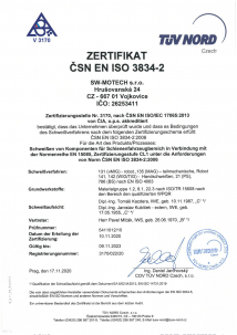 SW-MOTECH ČSN EN ISO 3834-2 DE